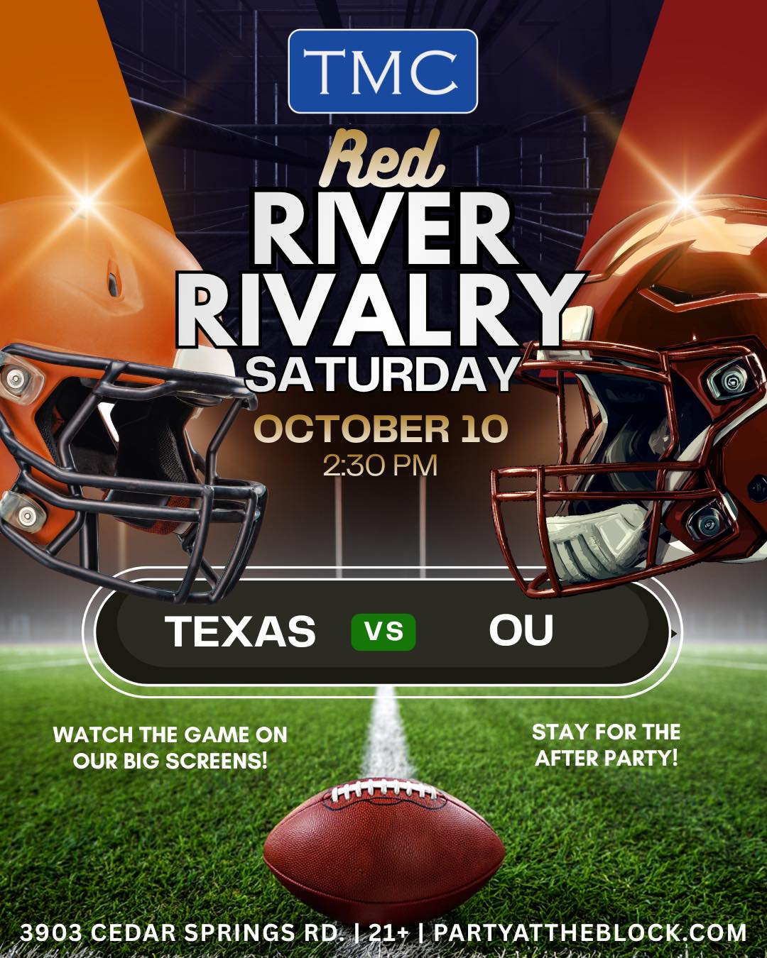 Texas/OU is fast approaching! Don’t have a place to watch the game? Come watch it with us!